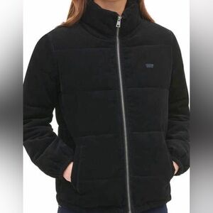 Levi’s Ladies Corduroy Black Puffer Coat Size 3X